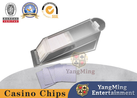 คุณภาพ โรงงาน Custom Acrylic Thick Frosted high-foot Solitaire Card Dealer เท็กซัส โฮลเดม 8 เด็คของสแตนดาร์ดปิดใบอนุญาต โรงงาน