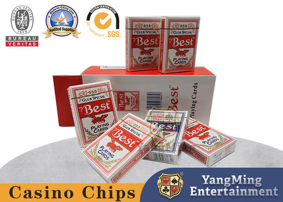 Quality 280gsm Blue Core Paper Playing Cards Casino Poker Table Games Card Color Box Packaging factory