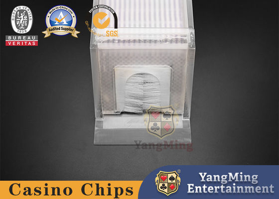 Calidad Banquero de cartas heladas Baccarat 8 Pay Poker Juego de mesa de cartas de casino Acrílico Dealer de zapatos de cartas fábrica