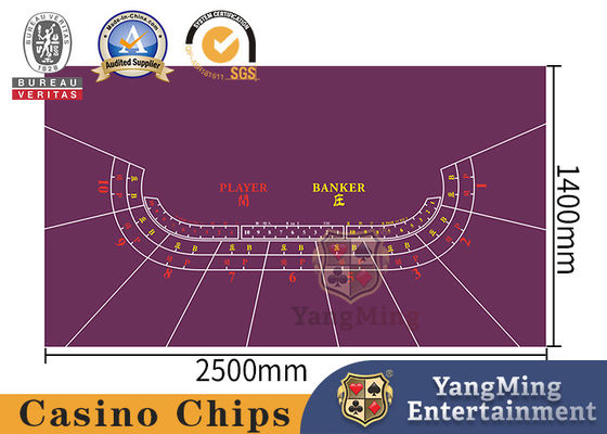 คุณภาพ BV กันฝุ่น Custom Casino Blackjack Table Felt Layout สารหน่วงไฟ โรงงาน