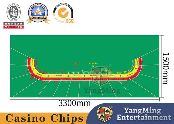 Ποιότητα 15 Οβάλ τραπέζι παιχνιδιών πόκερ μπακαράτα Αδιάβροχο φλανέλο Custom Design Πράσινο εργοστάσιο