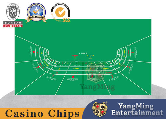 8 Players Baccarat Poker Felt Table Cover CMYK Color