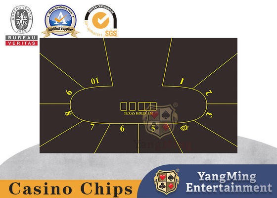 Quality 10 Players Oval Casino Baccarat Table Layout Gambling Accesories factory