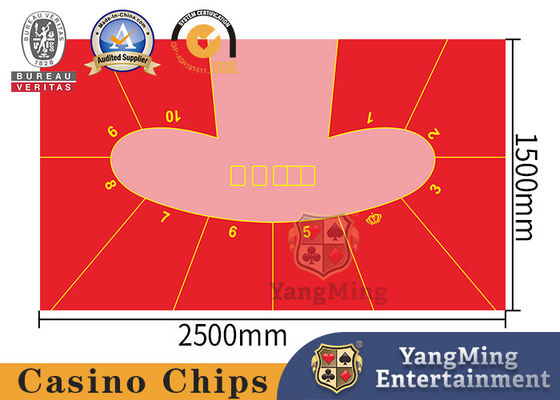 Quality CMYK 10 Person Texas Holdem Card Game Poker Felt Table Cloth factory