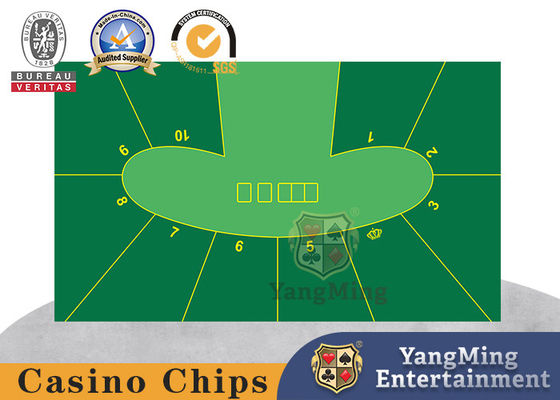 Quality Standard 8 Player Waterproof Poker Table Cloth , Poker Felt Table Cover factory