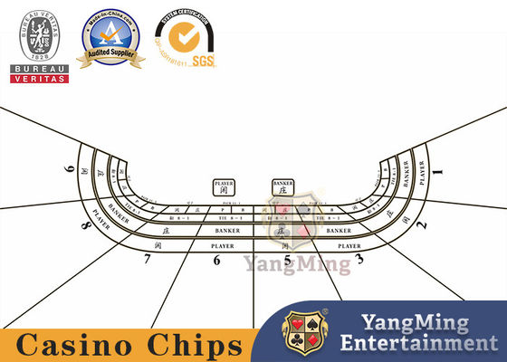 Kualitas Taplak Meja Blackjack Warna SGS CMYK Anti Slip 8 Orang pabrik