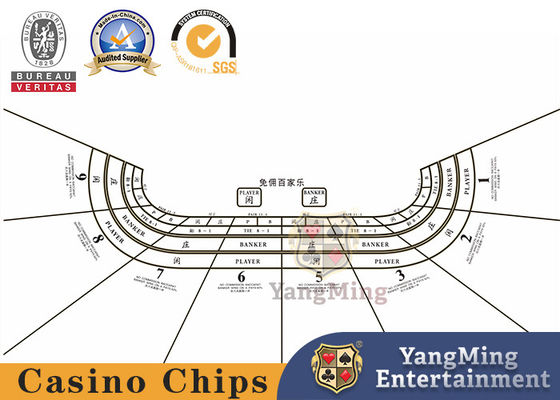 Quality 8 Player Baccarat Water Resistant	Casino Table Layout Non Washing factory