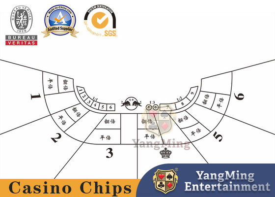 Kualitas Texas Holdem Niuniu 5 Player Dedicated Casino Felt Table Covers pabrik