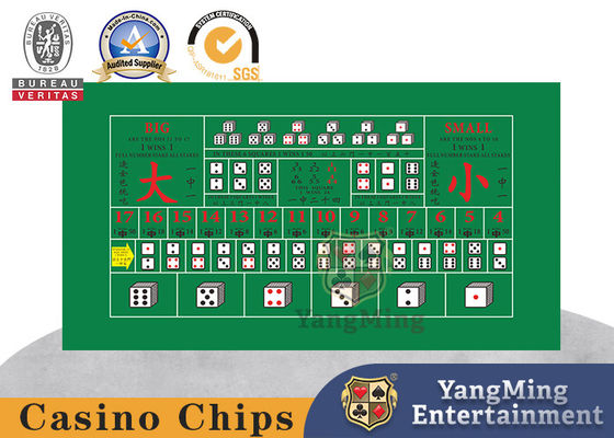 Macau Sic Bo Manual Casino Table Layout , Custom Poker Cloth