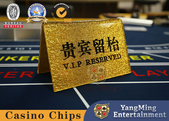 Quality Casino Private Golden VIP Button Custom Reserved Table Sign With Custom Logo factory