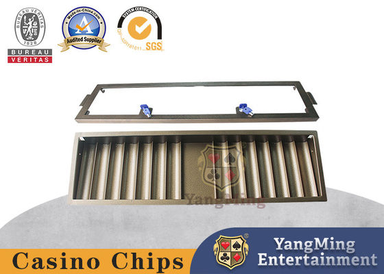 Quality Industrial Metal Iron Single Layer Double Lock Casino Chip Tray Ceramic Clay Material factory