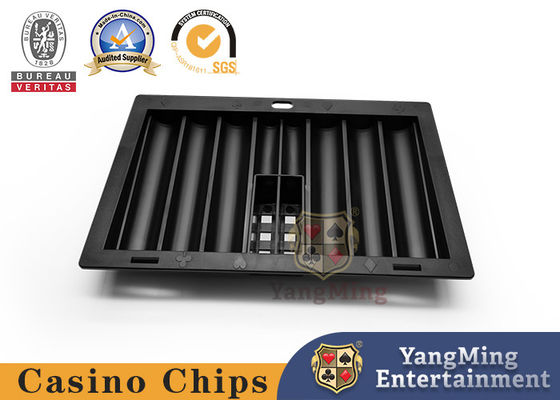 Kualitas Semua Baki Chip Dealer Balckjack Plastik Hitam Diameter 50mm pabrik