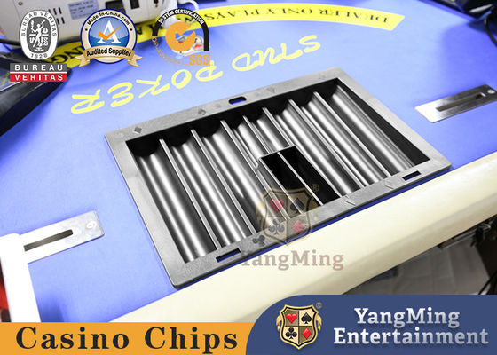 Kualitas Semua Baki Chip Dealer Balckjack Plastik Hitam Diameter 50mm pabrik