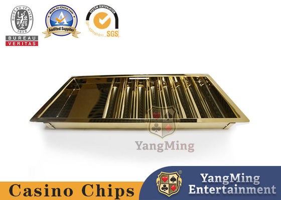Calidad Póker de bronce bloqueable de una sola capa Chip Rack Holder del metal industrial del titanio fábrica