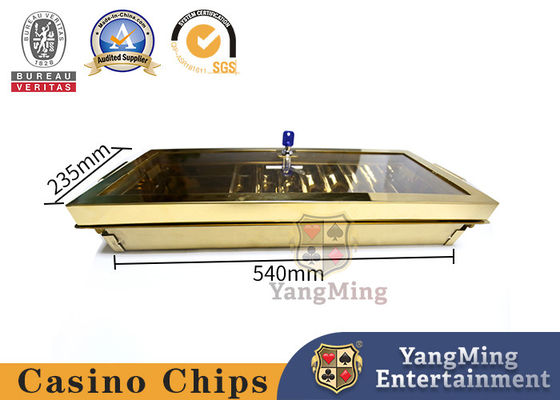 Calidad Póker de bronce bloqueable de una sola capa Chip Rack Holder del metal industrial del titanio fábrica