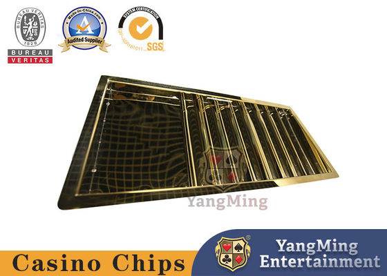 Calidad Póker de bronce bloqueable de una sola capa Chip Rack Holder del metal industrial del titanio fábrica
