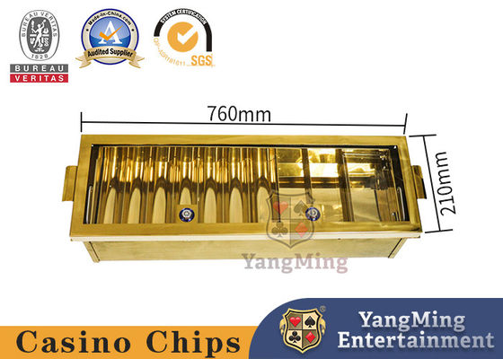 Jakość Industrial Titanium Double Layer zamykana taca na żetony do kasyna Holdem Poker fabryka