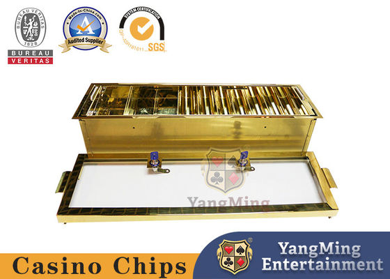 Jakość Industrial Titanium Double Layer zamykana taca na żetony do kasyna Holdem Poker fabryka