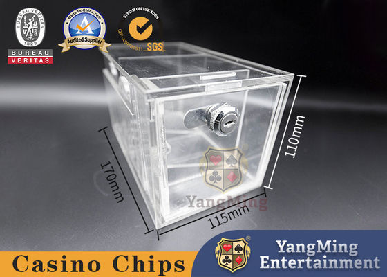 Qualité Porte-cartes entièrement transparent de baccara de jeu de poker avec la serrure usine