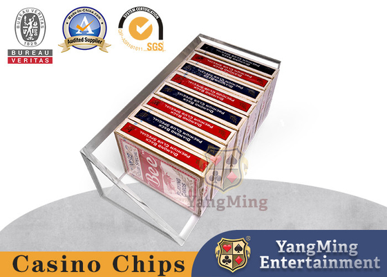 6 Deck Acrylic Full Polish Casino Discard Holder For Blackjack