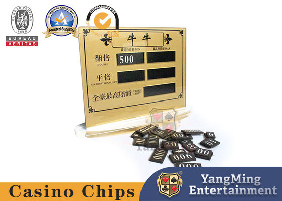 คุณภาพ การ์ดแสดงผลการพนันคาสิโนอะคริลิคแบบกำหนดเองสูงโปร่งใส โรงงาน