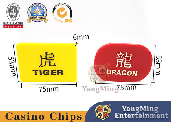 Chất lượng Tùy chỉnh Mini Acrylic Khắc Bảng Baccarat Poker Blackjack Marker BV Chứng nhận nhà máy