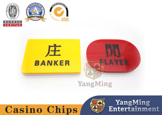 Chất lượng Tùy chỉnh Mini Acrylic Khắc Bảng Baccarat Poker Blackjack Marker BV Chứng nhận nhà máy