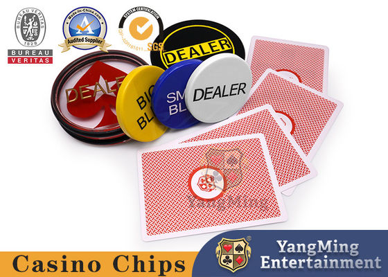คุณภาพ Texas Holdem Poker 2 นิ้ว Small Blind, Big Blind และ Dealer Poker Buttons โรงงาน