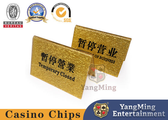Quality Casino Table Custom Private Card Gold VIP Button Can Be Designed Logo factory