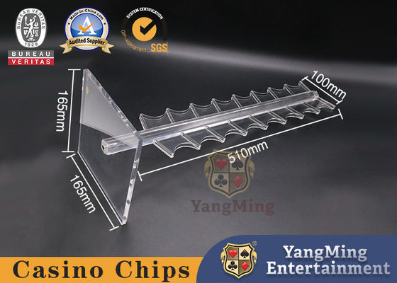 Jakość W pełni przezroczysty 8-częściowy okrągły stół do pokera z żetonami do gry w ruletkę Stojak na kasyno fabryka