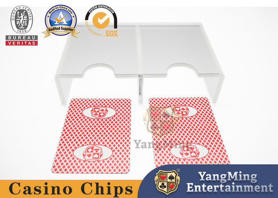 Quality Brand New Custom Acrylic Two Grid Frosted Baccarat Poker Table Table Top Selling Card Box factory