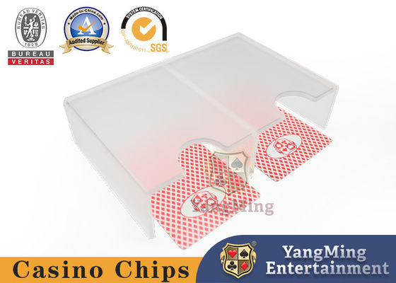 Quality Brand New Custom Acrylic Two Grid Frosted Baccarat Poker Table Table Top Selling Card Box factory