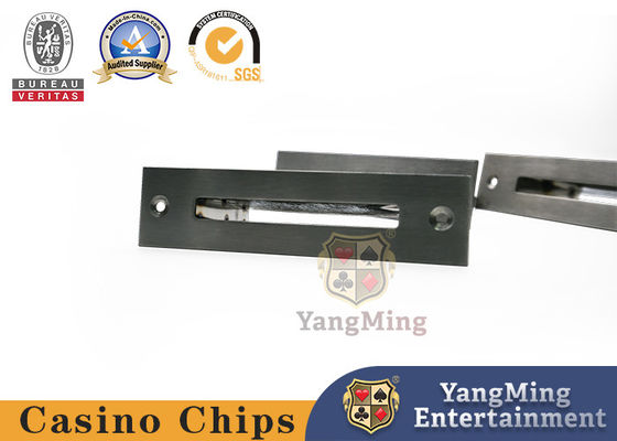 Qualità Scanalatura di moneta d'argento nera della scatola di punta della scatola dei contanti del metallo di Jack Baccarat Table Customized Gold fabbrica