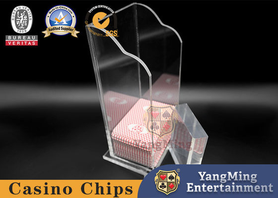 Qualität Akryl-Waste-Kartenschachtel Baccarat Texas Hold'Em Casino 8 Decks Tischplatte Abwurfhalter Fabrik