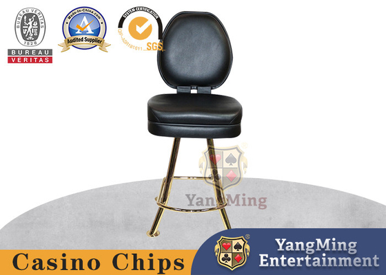 Roulette Poker Table Stainless Steel High Foot Titanium Casino Rotating Chair