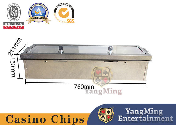 Qualità Mazza rettangolare materiale Chip Tray With Lock del metallo del black jack di file del baccarat 12 fabbrica