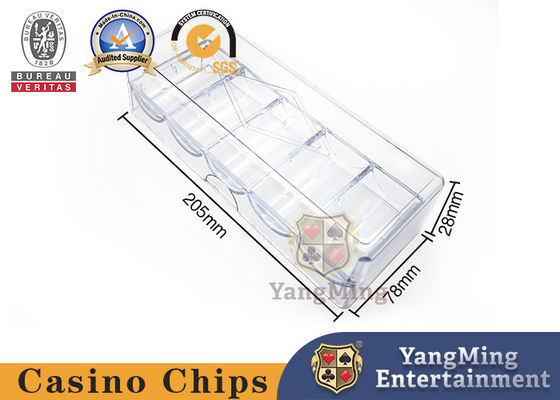 Quality Thickened Transparent Acrylic 100 Pieces Diameter 40mm With Cover Poker Table Table Top Chip Carrier factory