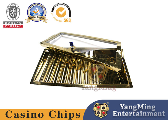 Electroplated Titanium Yellow Poker Chip Floating Body Single Layer Lock Can Be Customized