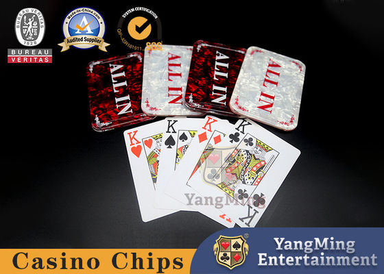 Calidad grueso de 5m m rectangular todo en botón del póker fábrica