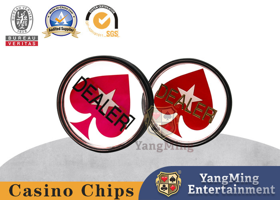 Double-Sided Carved Transparent Acrylic Custom Texas Hold'em Poker Table Table Dealer Button