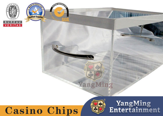 Quality Transparent Acrylic Belt Locking Make Baccarat Niuniu Black Jack Gaming Table Scrap Card Giveaway Box factory